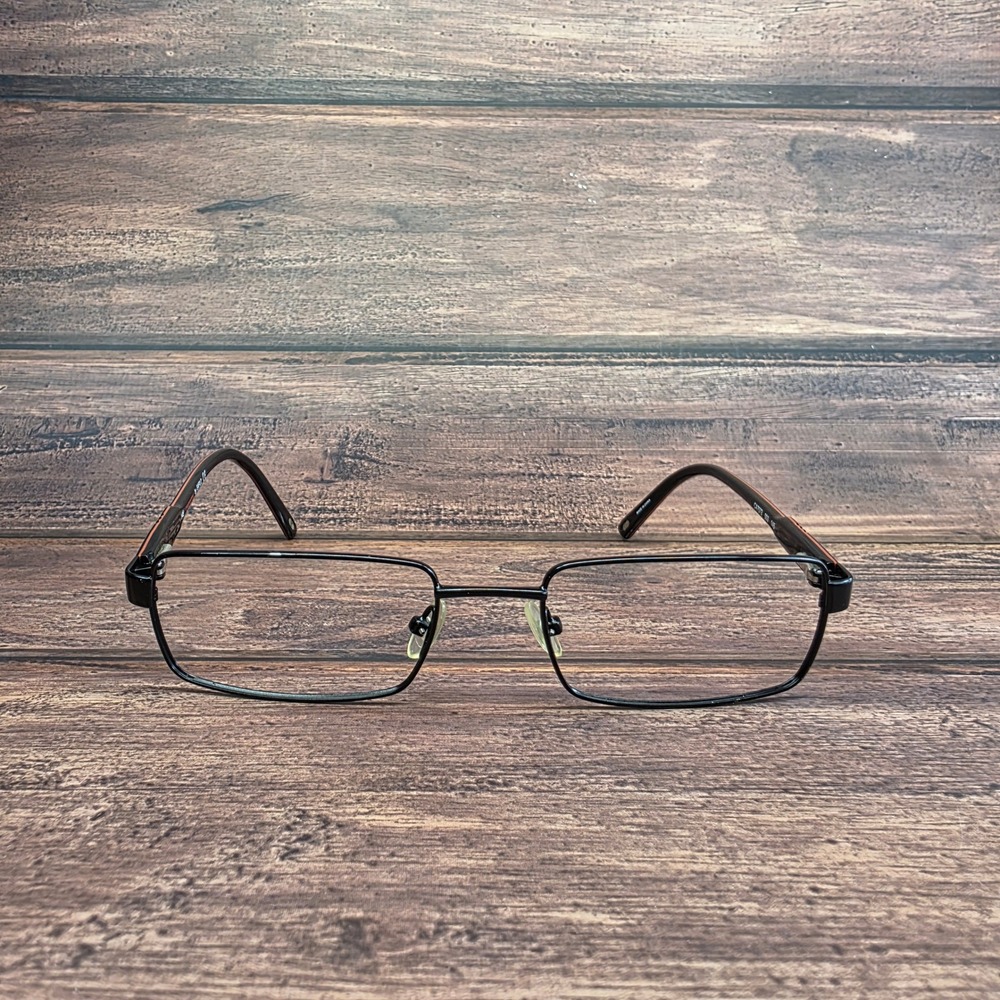 Carrera CA7572 003 Black Red Rectangular Eyeglass Frames 54-19-145 Safilo
